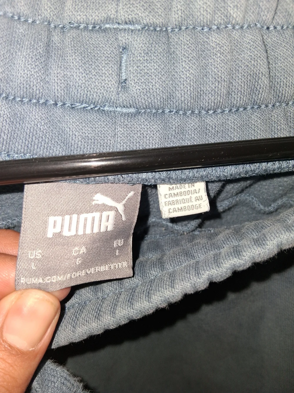 Puma Slate Blue Drawstring Logo Sweatpants